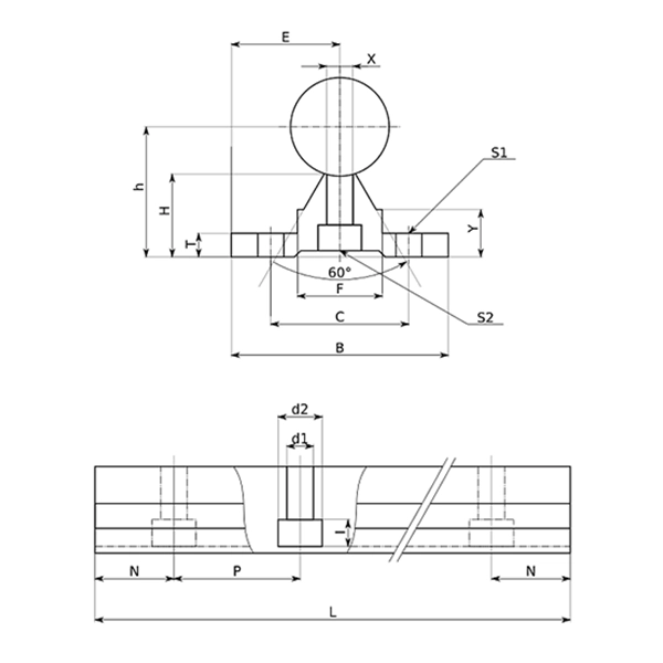 Вал прецизионный с опорой SBR20C TECHNIX