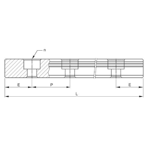 Направляющая MGNR12RHM L=160 см TECHNIX
