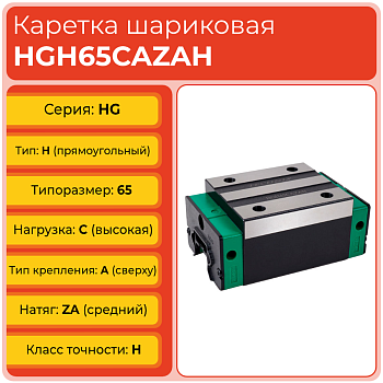 Линейная каретка HGH65CAZAH шариковая высокой нагрузки TECHNIX Линейная каретка HGH65CAZAH шариковая высокой нагрузки TECHNIX
