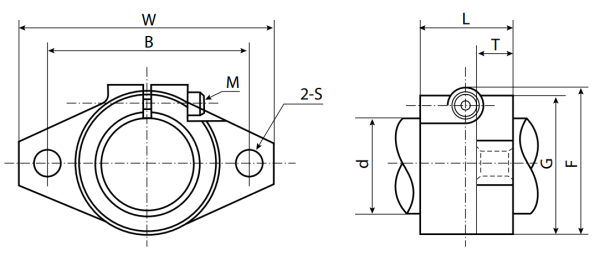 Опора SHF35 TECHNIX (чертёж)