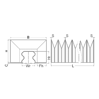 Гофрозащита TNX-R20-250 TECHNIX (чертёж)