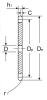 Звездочка без ступицы под расточку для цепи: 08B-1, Z=8, 1/2" x 5/16" CS09008 (PHS 08B-1A8) TECHNIX