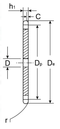 Звездочка без ступицы под расточку для цепи: 08B-1, Z=8, 1/2" x 5/16" CS09008 (PHS 08B-1A8) TECHNIX