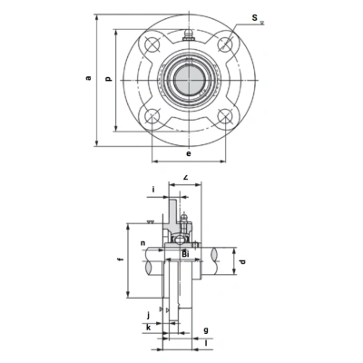Подшипниковый узел UCFC212 TECHNIX