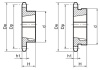 Звездочка под втулку тапербуш для цепи: 16B-1, Z=38, 1" x 17,02 mm TS12038 (PHS 16B-1 TB 38) TECHNIX