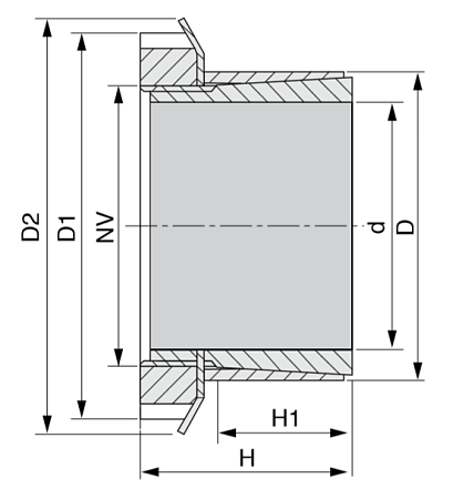 Зажимная втулка KLFF036 (PHF FX90-36x45) TECHNIX