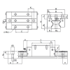 Каретка RGH25CAZAP (роликовая) TECHNIX (чертёж)