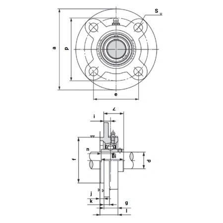 Подшипниковый узел UCFC206 TECHNIX