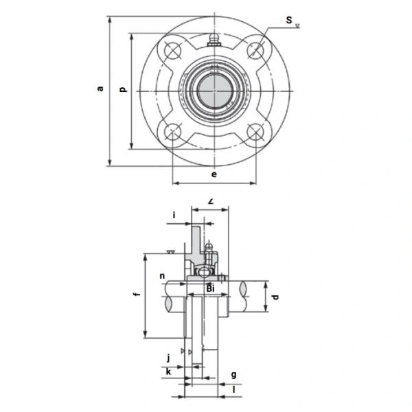 Подшипниковый узел UCFC205 TECHNIX