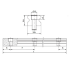 Направляющая RGR15RP L=202 см (роликовая) TECHNIX (чертёж)