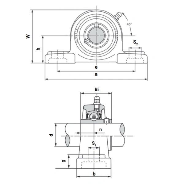 Подшипниковый узел UCP214 LIGHT TECHNIX