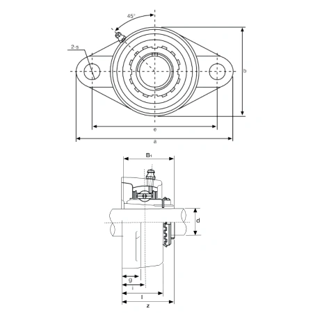 Подшипниковый узел UKFL205 TECHNIX