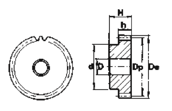 Зубчатая шестерня под расточку со ступицей и калеными зубьями, М=2.5, Z=25 PM29T25 TECHNIX (чертёж) Зубчатая шестерня под расточку со ступицей и калеными зубьями, М=2.5, Z=25 PM29T25 TECHNIX (чертёж)