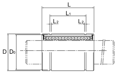 Линейный подшипник LM50-UU TECHNIX