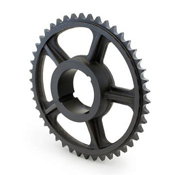 Звездочка со ступицей (чугун) под втулку тапербуш для цепи: 06B-1, Z=76, 3/8" x 7/32" GS05076 TECHNI