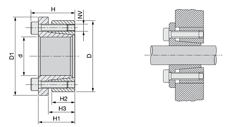 Зажимная втулка KLBB230 (PHF FX52-30x65) TECHNIX