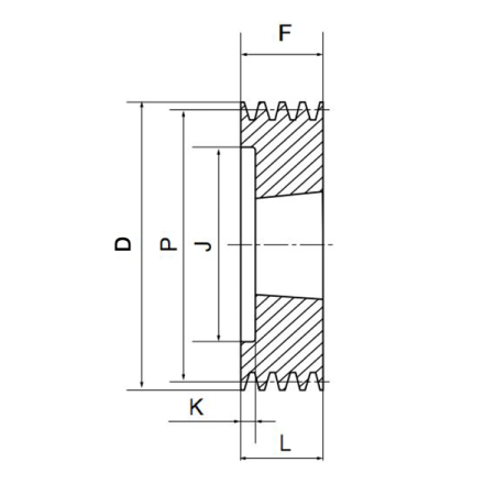 Шкив клиновой SPB 100 04 TB (PHP 4SPB100TB) под втулку тапербуш TECHNIX