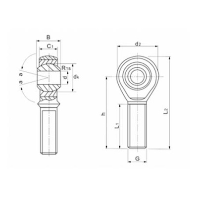 Шарнирный наконечник POS35EC TECHNIX
