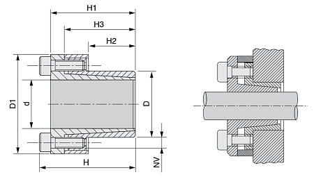 Зажимная втулка KLCC130 (PHF FX20-130x165) TECHNIX