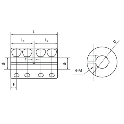 Муфта соединительная жесткая RC30-C (d=6 мм) TECHNIX