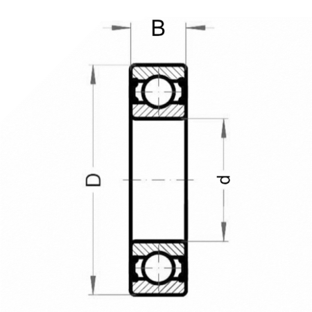 Высокотемпературный подшипник 6303 BHTS 2RS C4 VT 200° TECHNIX