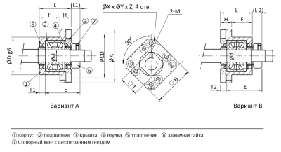 Опора ШВП FK25 TECHNIX