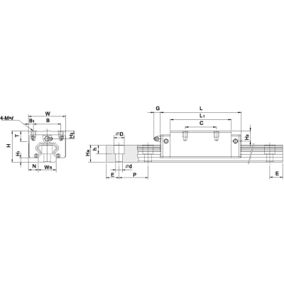 Каретка HGL30HAZAP TECHNIX