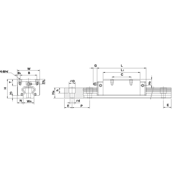 Каретка HGL30HAZAH TECHNIX