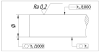 Вал прецизионный (нерж.) WRA8 L=200 см TECHNIX (чертёж)