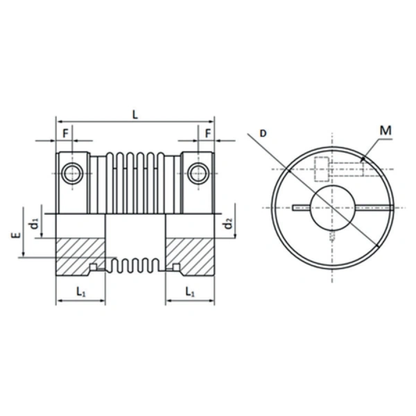 Муфта соединительная сильфонная BC55-C TECHNIX