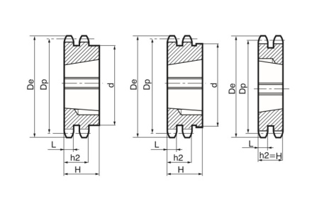 Звездочка под втулку тапербуш для цепи: 10B-2, Z=15, 5/8" x 3/8" TD10015 (PHS 10B-2 ТВ 15) TECHNIX